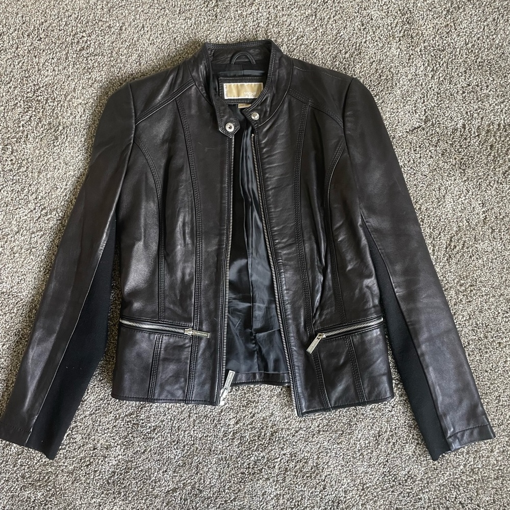 Michael Kors leather jacket size S